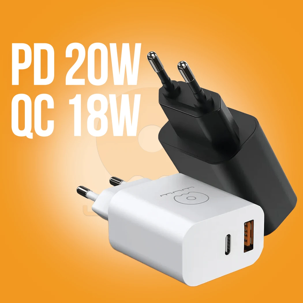WUW-C172 PD 20W + QC 18W Fast Wall Charger