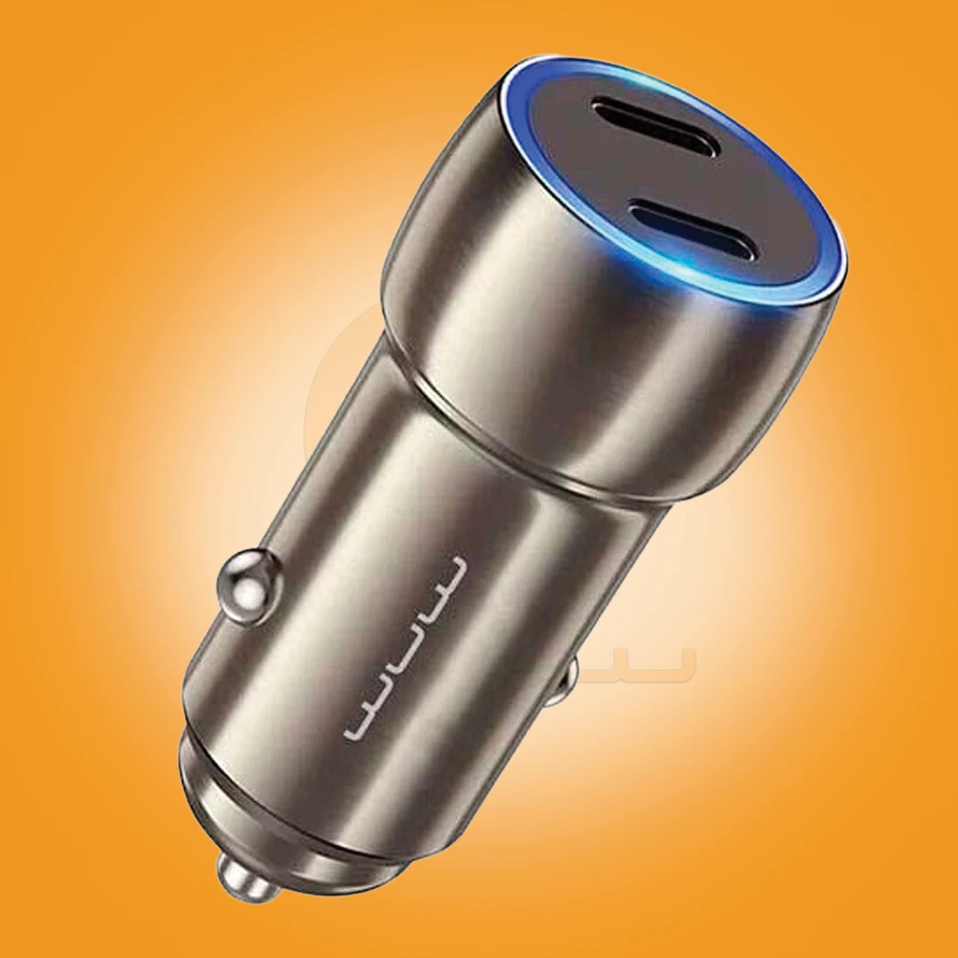WUW-C190 40W Dual Type-C Fast Car Charger