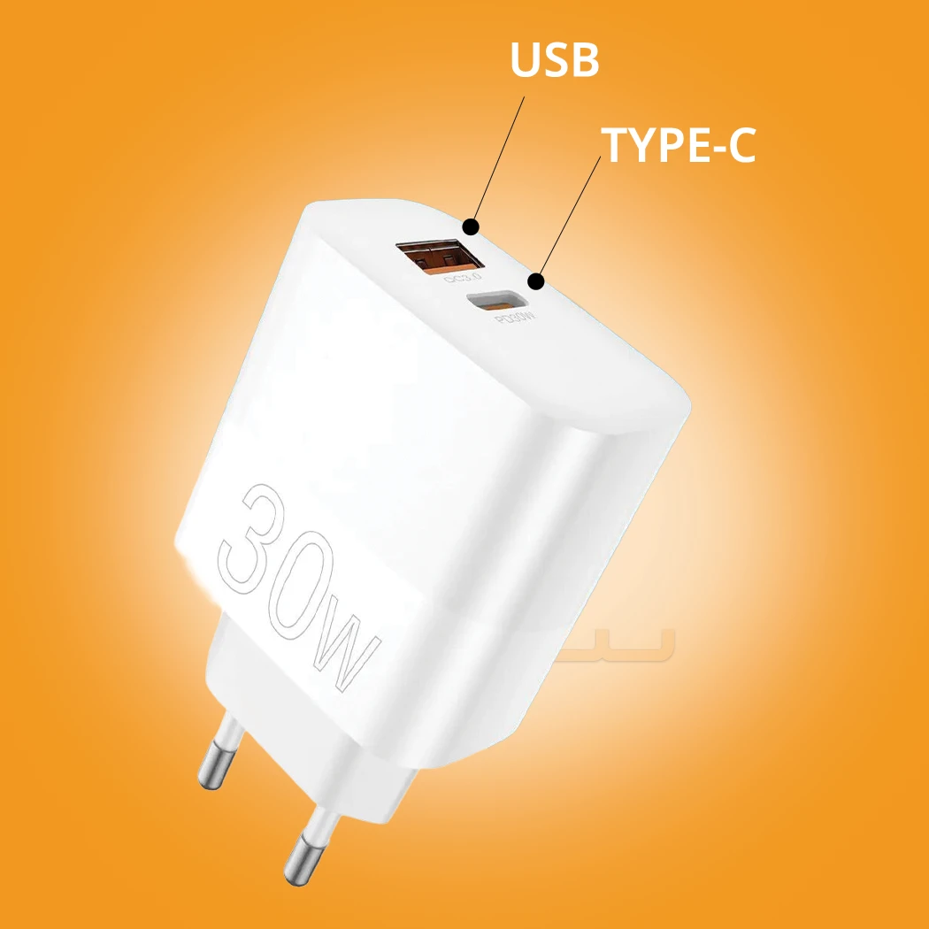 WUW-C208 PD 30W & QC3.0 Fast Wall Charger