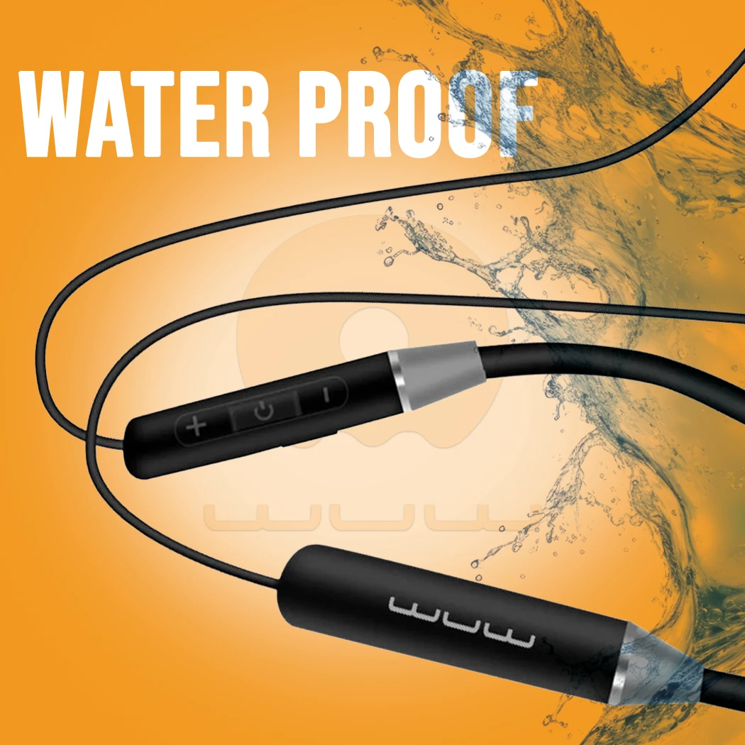 WUW-R154 Wireless Bluetooth Sports Neckband Earphones