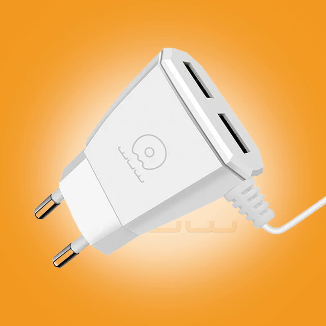 WUW-T46 Fast Wall Charger with Dual USB Ports & Cable Set