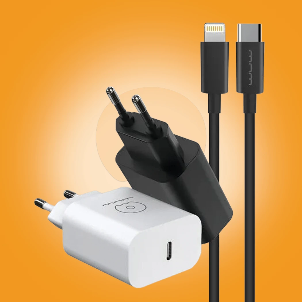 WUW-T81 20W PD Fast Wall Charger with Cable Set