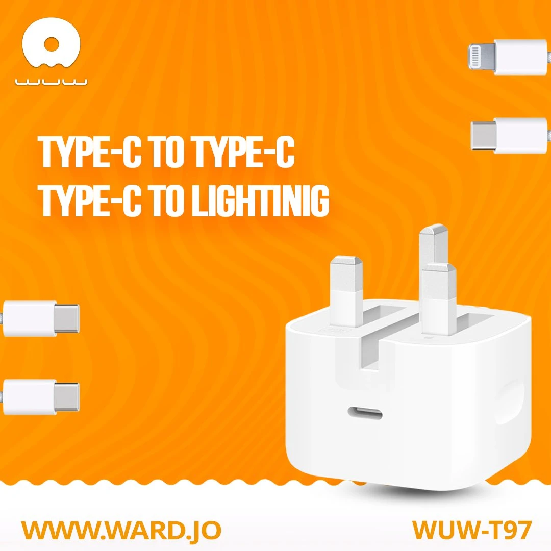WUW-T97 20W Fast Wall Charger for Apple Devices with Cable Set