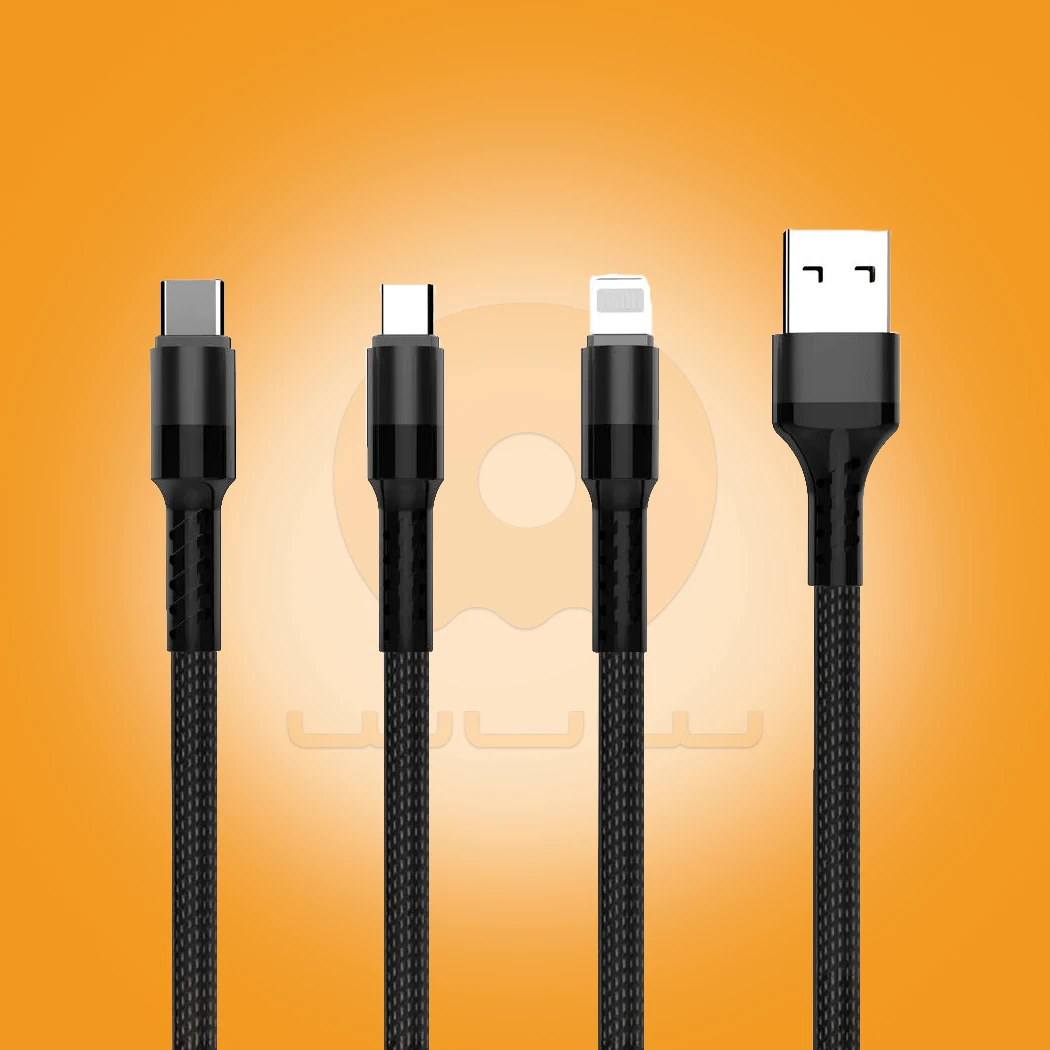 WUW-X157 Multi-Connector 3-in-1 Fast Charging Cable