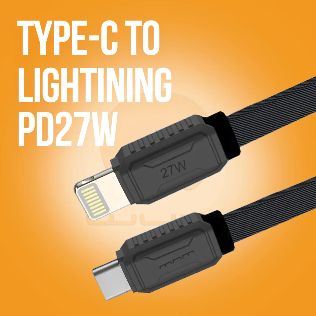 WUW-X199 27W Type-C to Lightning Braided Fast Charging Cable