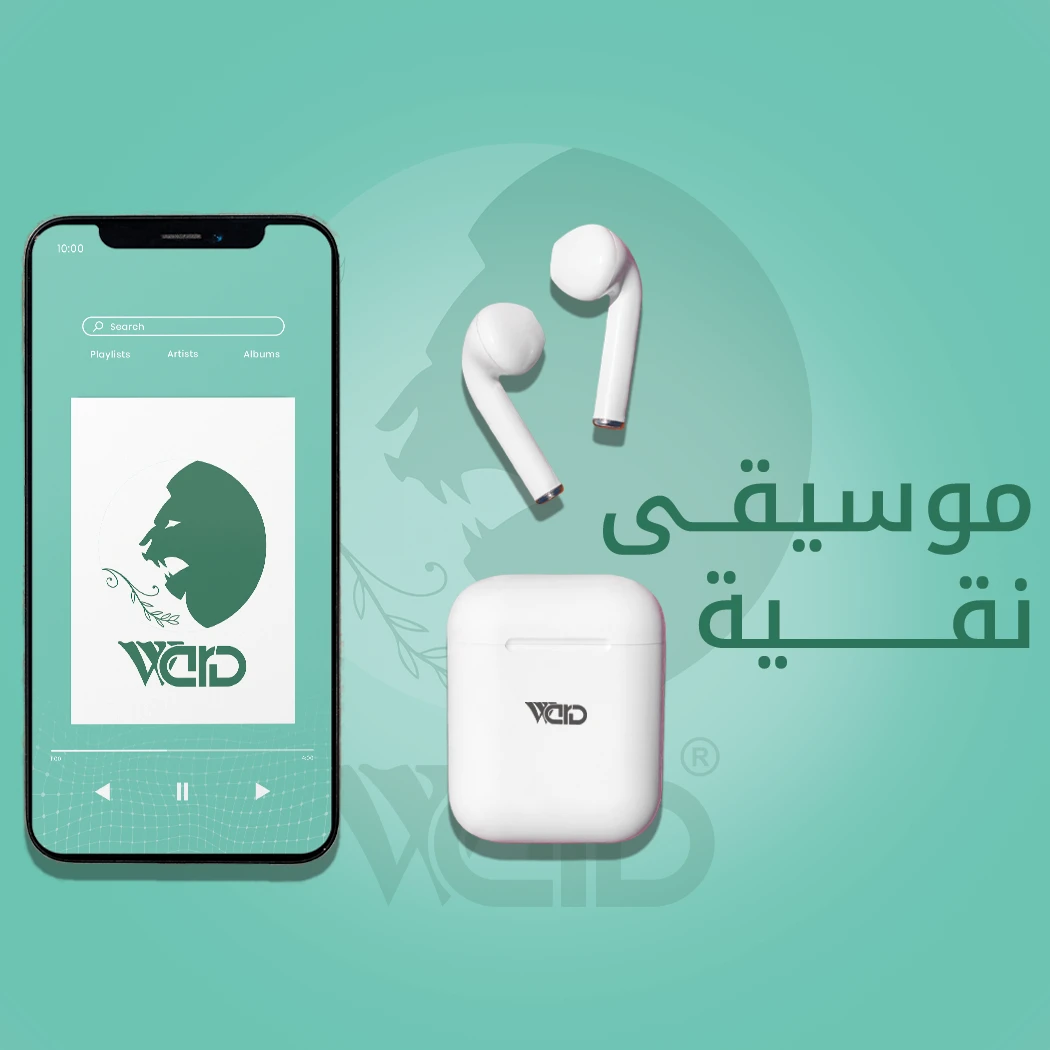 Ward WD-BT01 Wireless Bluetooth v5.3 Earphones with Wireless Charging & In-Ear Detection