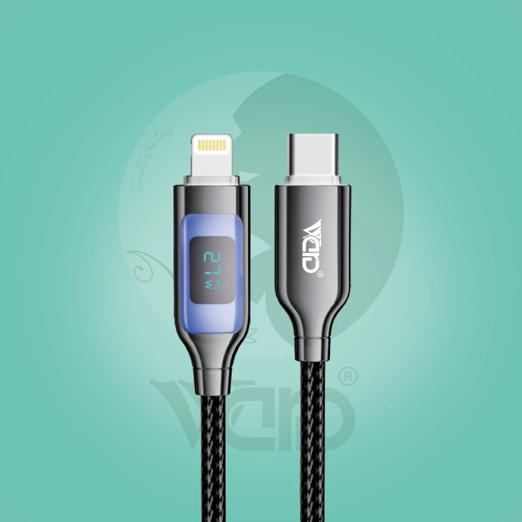Ward WD-CB23 Type-C to iPhone Lightning 27W PD Fast Charging Cable (1.2M - Black)