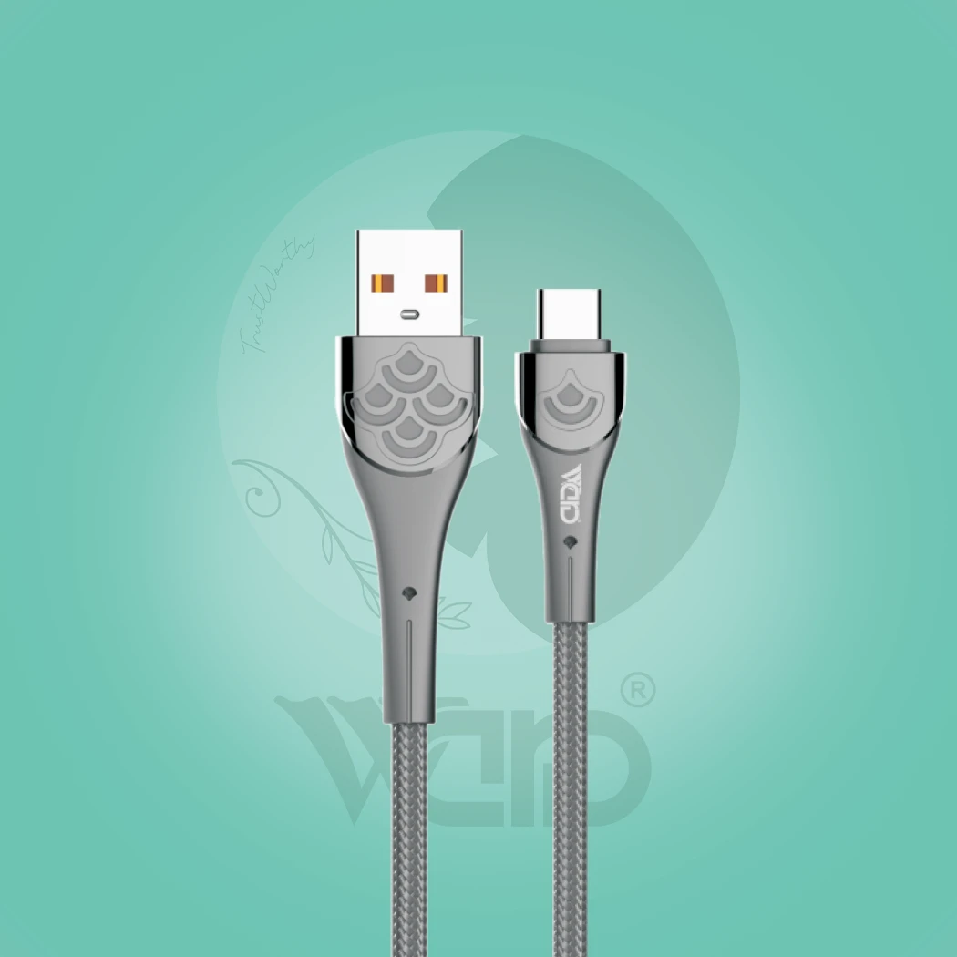 Ward WD-CB60 USB to Type-C 30W Fast Charging Braided Cable (1M - Grey)