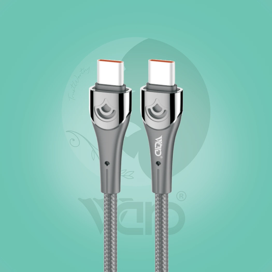 Ward WD-CB61 Type-C to Type-C 65W Fast Charging Braided Cable (1M - Grey)