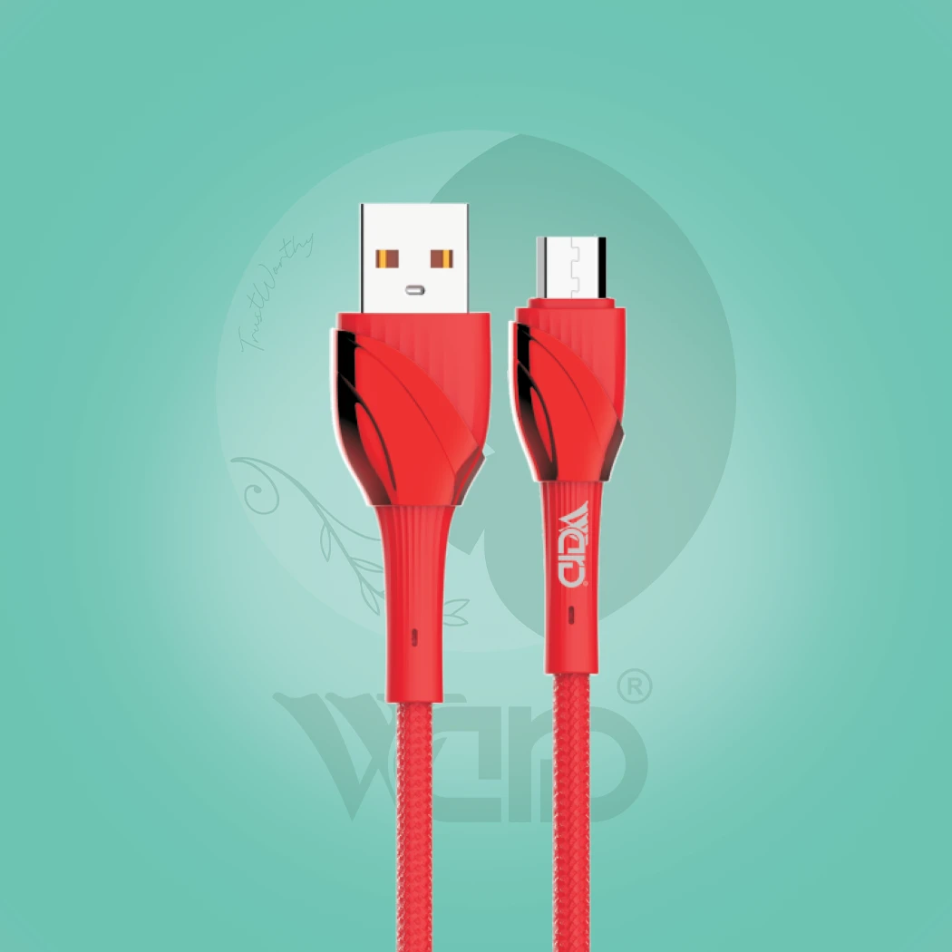 Ward WD-CB63 USB to Micro-USB 30W Fast Charging Electroplated Cable (1M - Red)