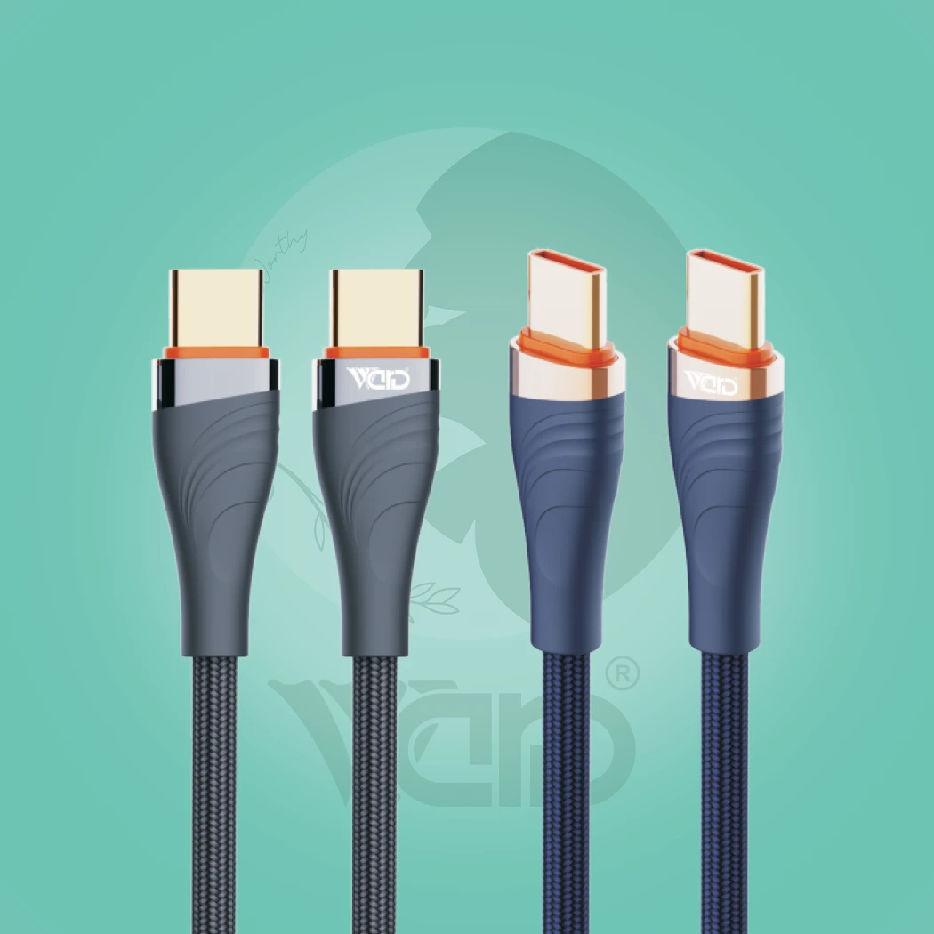 Ward WD-CB71 Type-C to Type-C 65W Fast Charging Braided Cable (1M - Grey/Blue)
