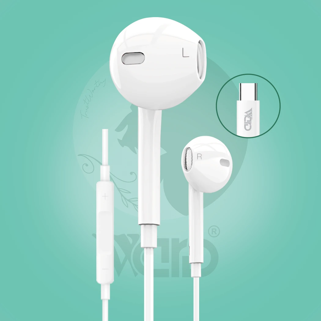 Ward WD-H04 Type-C Wired Earphones with 3 Years Warranty