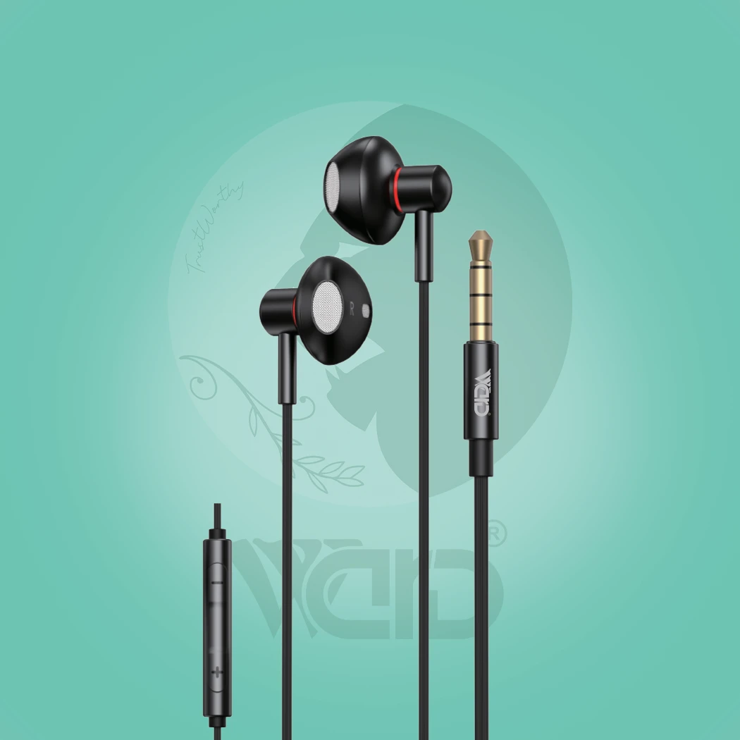 Ward WD-H06 3.5mm Aux Wired Earphones with Copper Ring Speaker