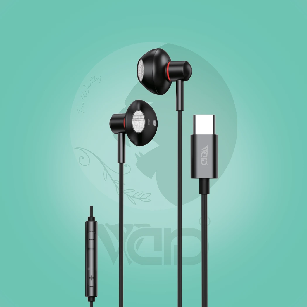 Ward WD-H07 Type-C Wired Earphones with Copper Ring Speaker