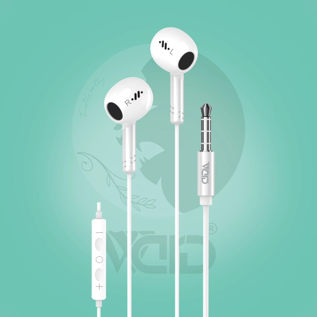 Ward WD-H12 3.5mm Aux Wired Earphones with Copper Ring Speaker