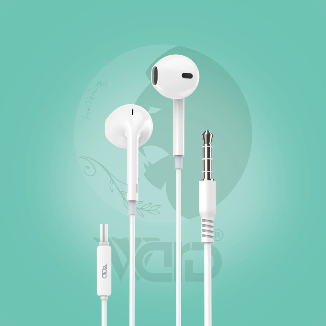 Ward WD-H15 3.5mm Aux Wired Earphones with White Porcelain Speaker