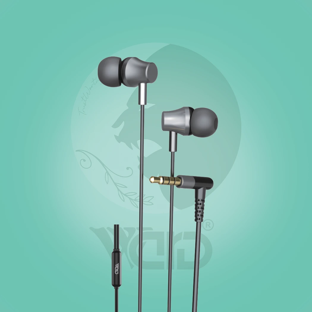 Ward WD-H16 3.5mm Aux Wired Earphones with White Porcelain Speaker