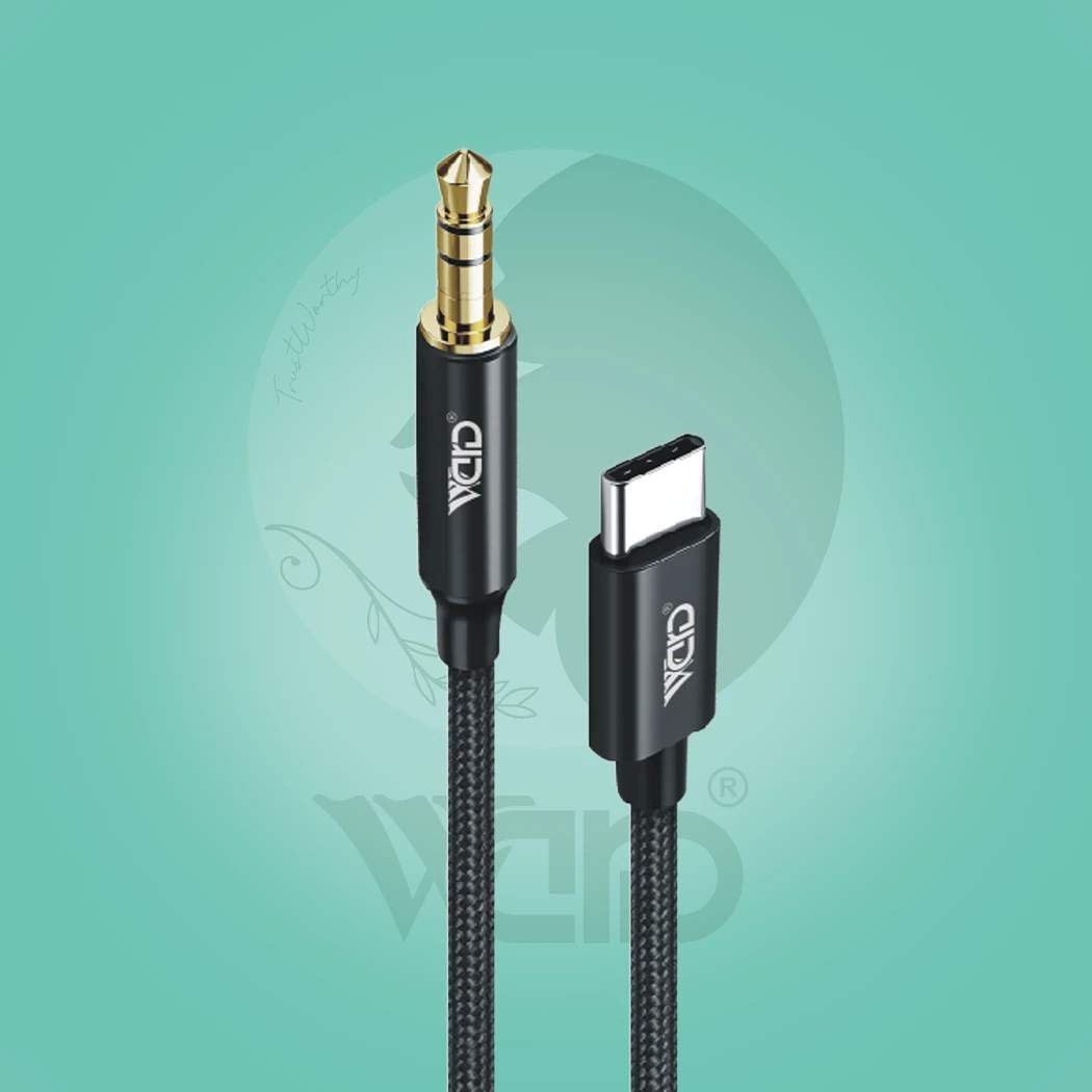 Ward WD-X08 3.5mm Aux to Type-C Port Audio Cable (1000mm) - Black