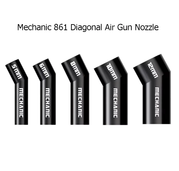 MECHANIC 861 Diagonal Air Gun Nozzle Set