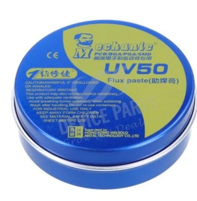 MECHANIC UV50 is a professional-grade, high-performance halogen-free soldering flux paste engineered for precision micro-electronics and mobile hardware maintenance. Packaged in a convenient 40g container, this advanced synthetic flux delivers exceptional
