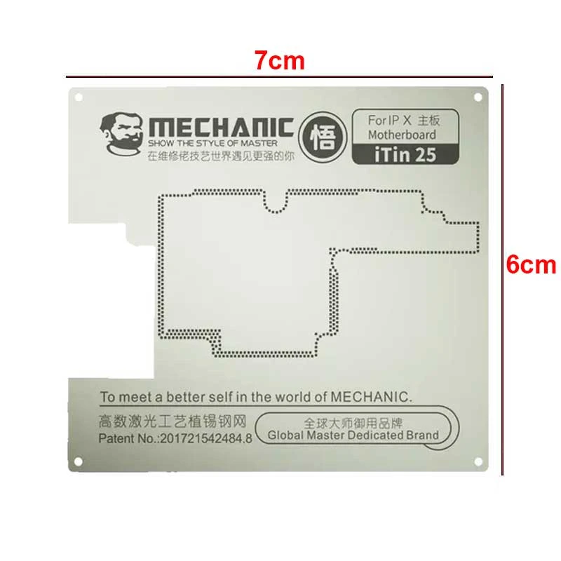 MECHANIC iTin25 High-End BGA Steel Reballing Stencil for iPhone Motherboard Middle Layer