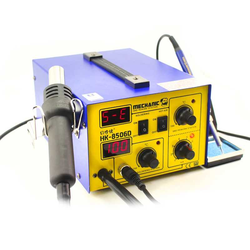 MECHANIC HK-8506D 2-in-1 Intelligent Digital SMD Hot Air Rework Station & Soldering Iron