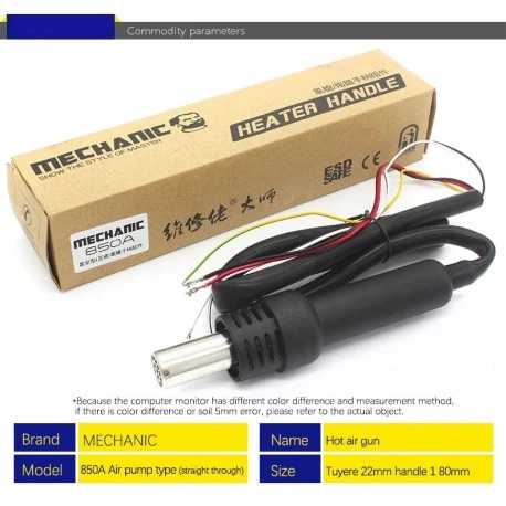 MECHANIC HK-850A Replacement Hot Air Gun Handle for Diaphragm Pump Rework Stations