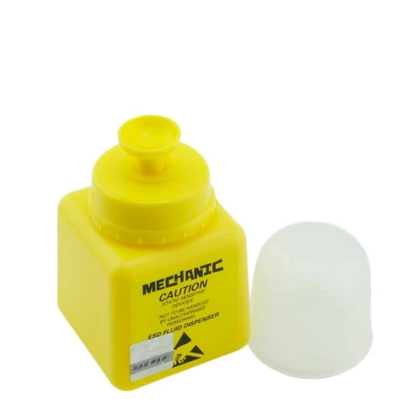 MECHANIC TF01 Anti-Dissipative ESD Protective HDPE Solvent Bottle [4 oz Yellow]