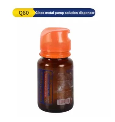 MECHANIC Q80 Premium Glass Solvent Dispenser Bottle with Push Down Pump [100ML]