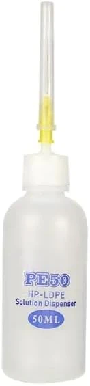 MECHANIC PE50 Premium Flexible Solution Dispenser Bottle with Precision Brass Needle