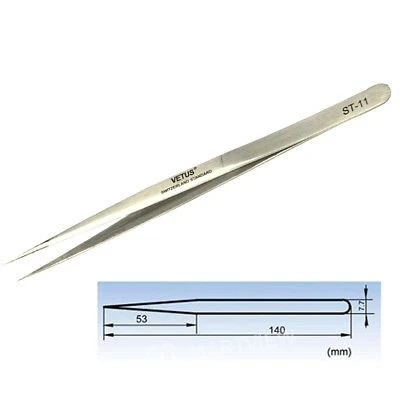 MECHANIC ST-11 Ultra-Precision High-Hardness Straight SMD Component Tweezers