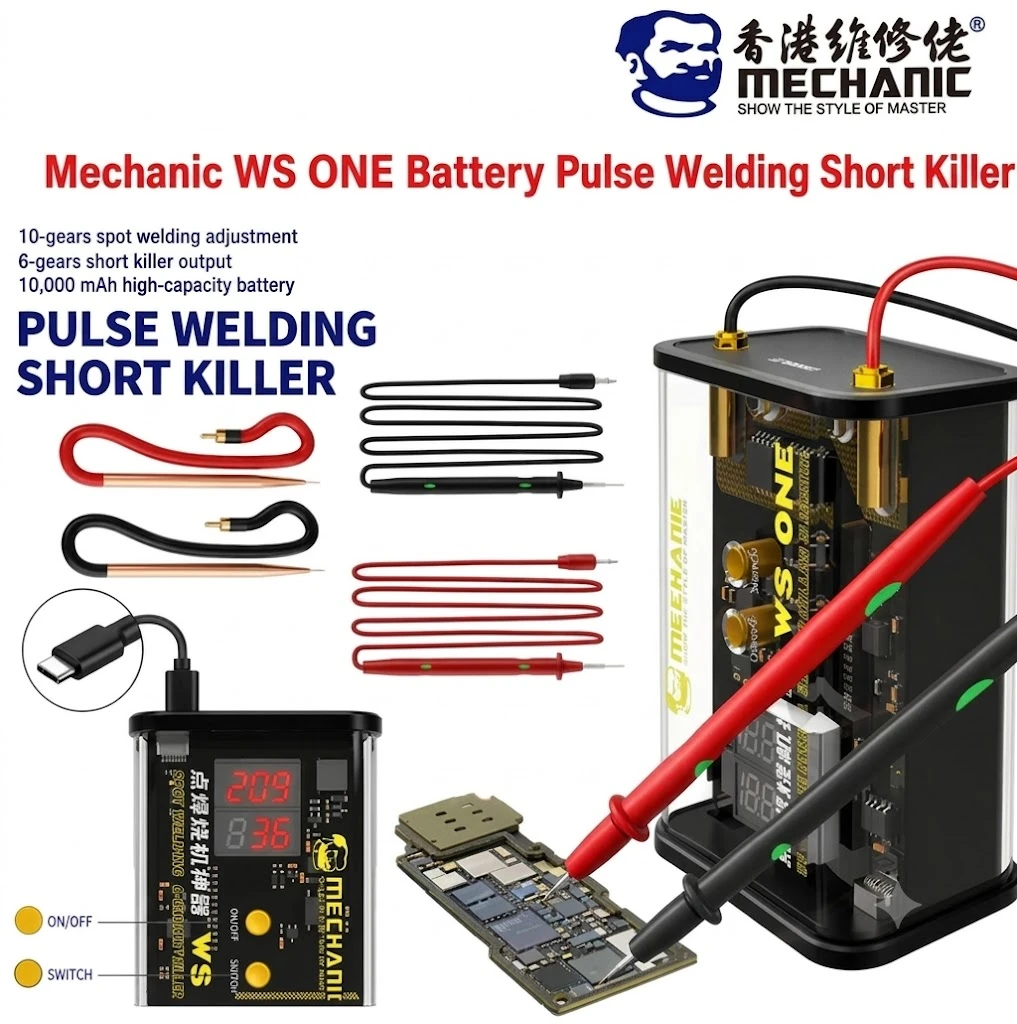 MECHANIC WS ONE Intelligent 2-in-1 Pulse Spot Welder and Short Killer Workstation